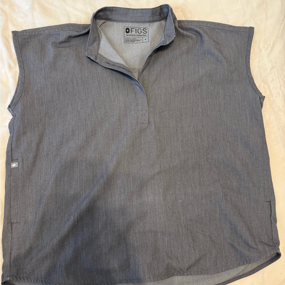 Figs Gray Rafaela Top